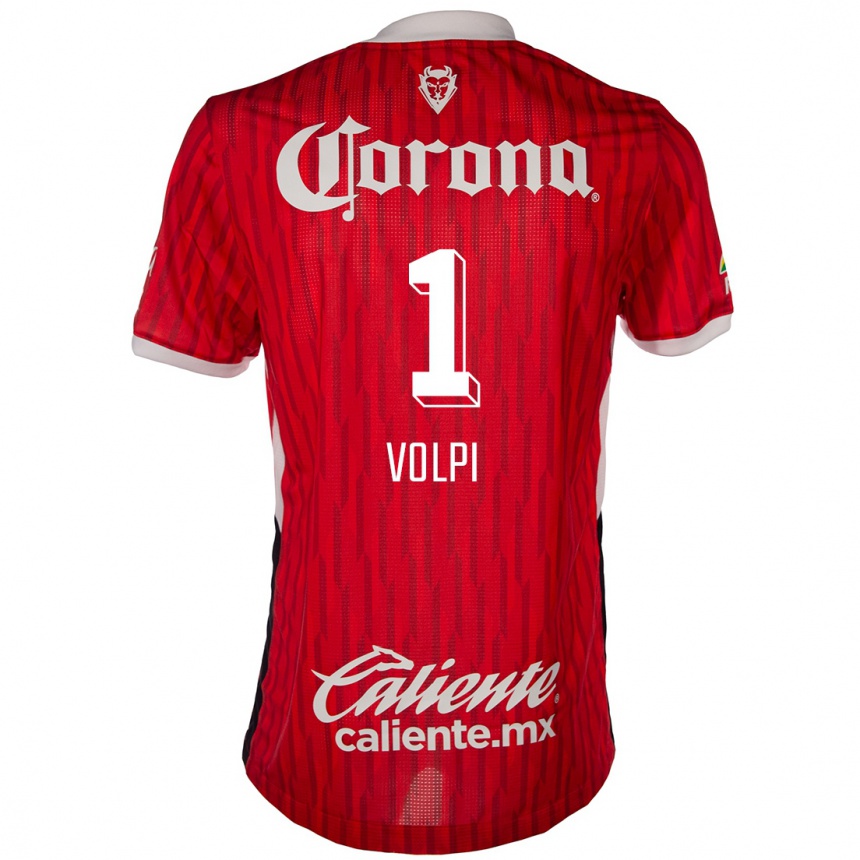 Kids Football Tiago Volpi #1 Red White Home Jersey 2024/25 T-Shirt