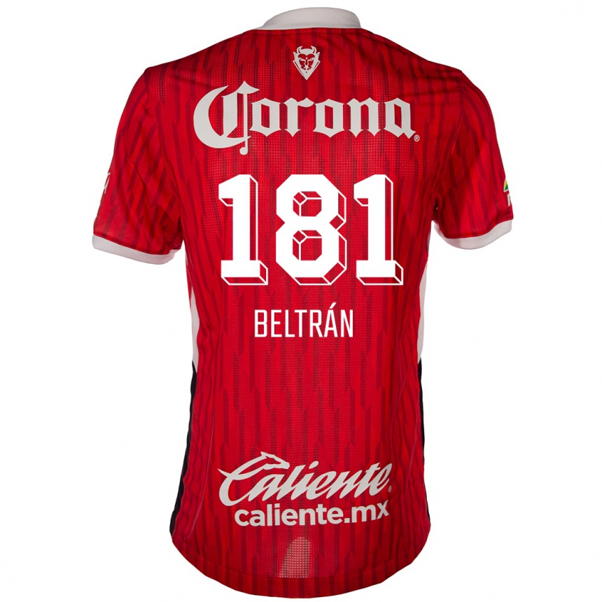 Kids Football Ronaldo Beltrán #181 Red White Home Jersey 2024/25 T-Shirt