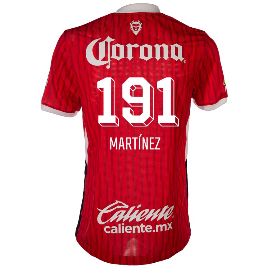 Kids Football Kevin Martínez #191 Red White Home Jersey 2024/25 T-Shirt