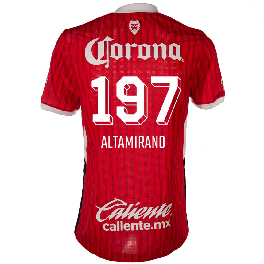 Kids Football Óscar Altamirano #197 Red White Home Jersey 2024/25 T-Shirt