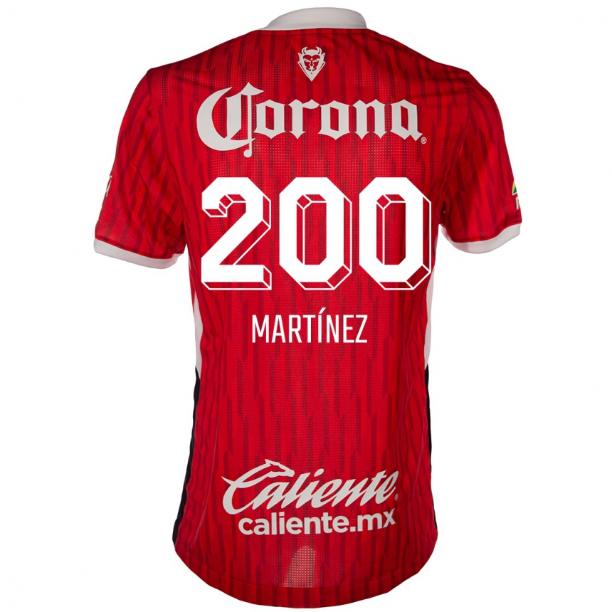 Kids Football Edgar Martínez #200 Red White Home Jersey 2024/25 T-Shirt