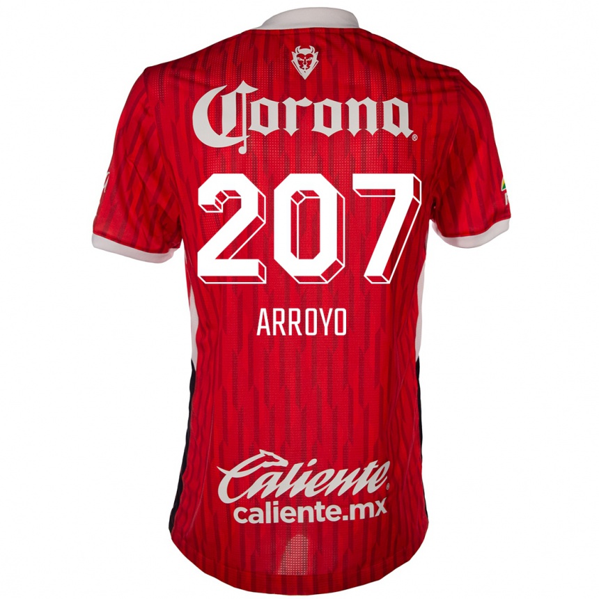 Kids Football José Arroyo #207 Red White Home Jersey 2024/25 T-Shirt