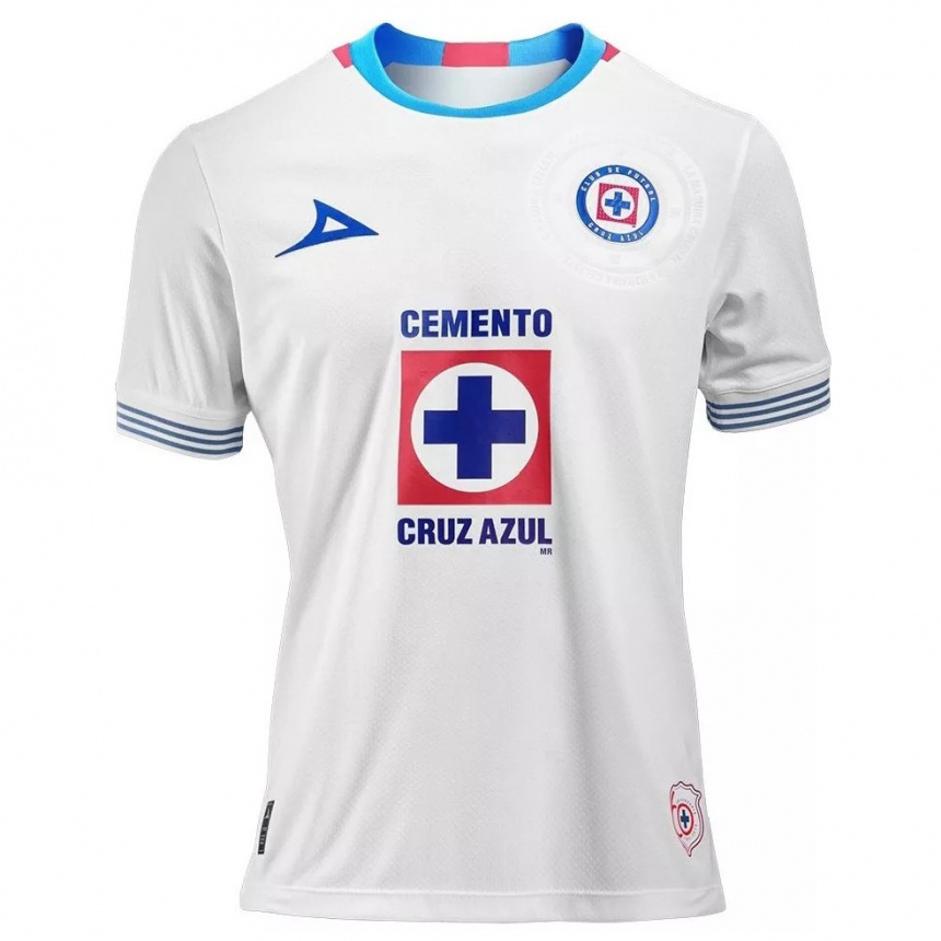 Kids Football Karime Abud #21 White Blue Away Jersey 2024/25 T-Shirt