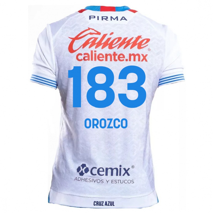 Kids Football Fabrizzio Orozco #183 White Blue Away Jersey 2024/25 T-Shirt