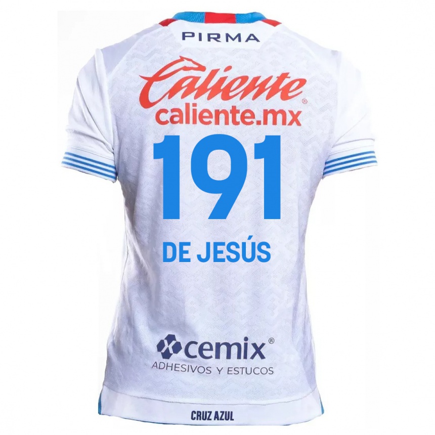 Kids Football Luis De Jesús #191 White Blue Away Jersey 2024/25 T-Shirt