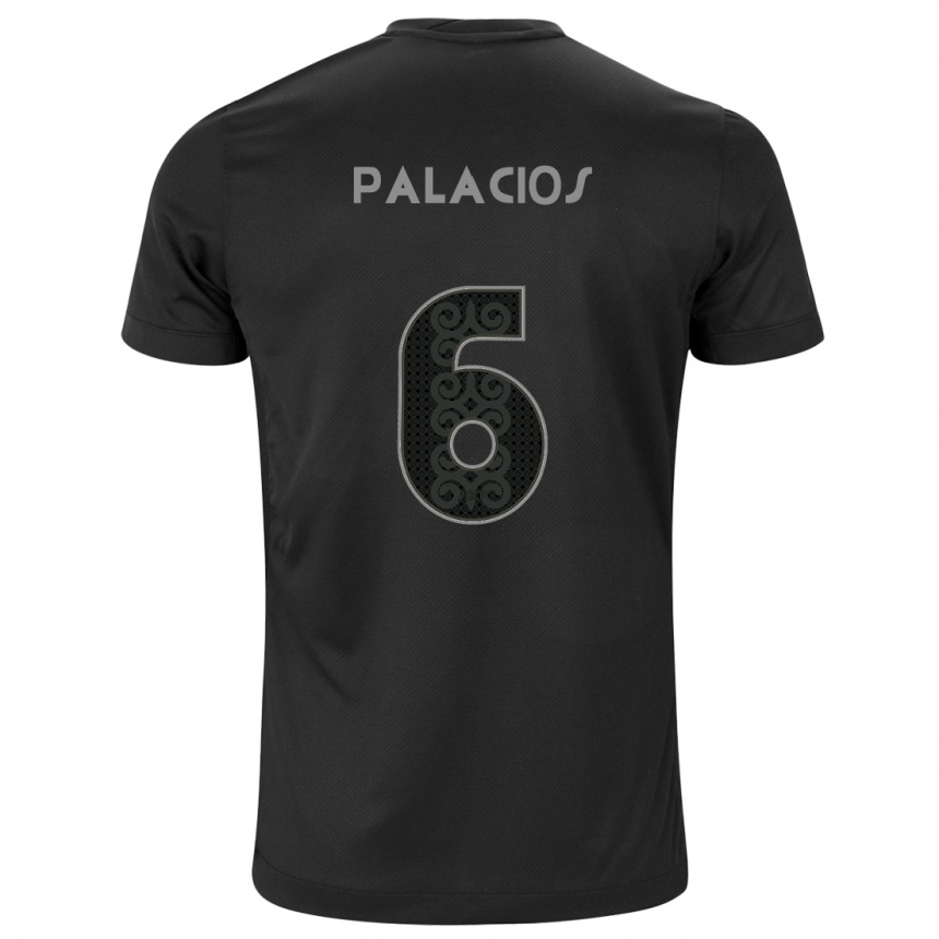 Kids Football Diego Palacios #6 Black Away Jersey 2024/25 T-Shirt