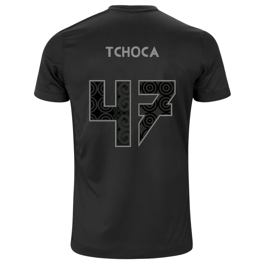 Kids Football Tchoca #47 Black Away Jersey 2024/25 T-Shirt