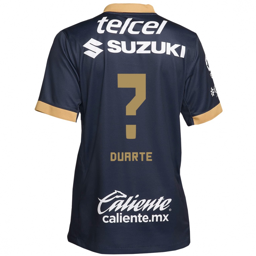 Kids Football Rubén Duarte #0 Obsidian Gold White Away Jersey 2024/25 T-Shirt