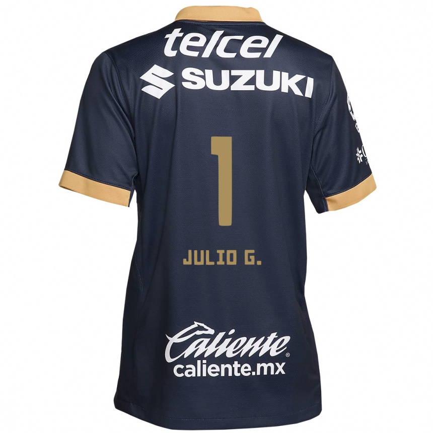 Kids Football Julio González #1 Obsidian Gold White Away Jersey 2024/25 T-Shirt