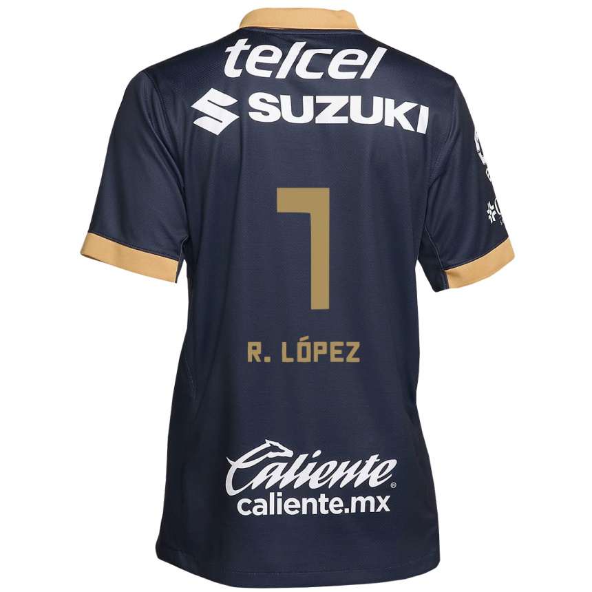 Kids Football Rodrigo López #7 Obsidian Gold White Away Jersey 2024/25 T-Shirt