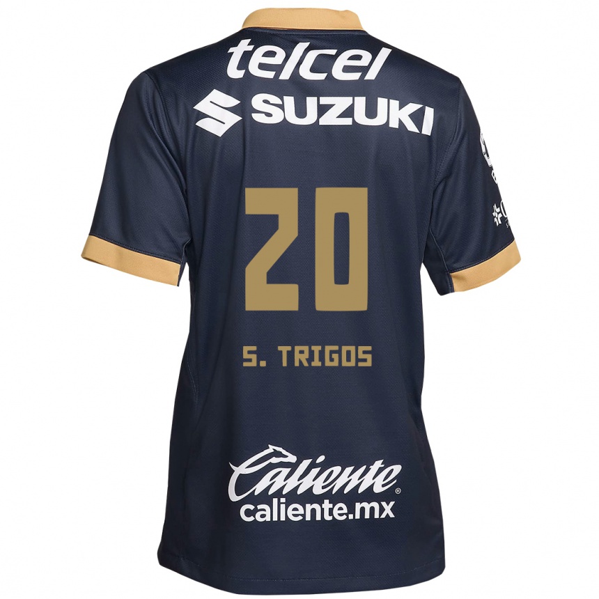 Kids Football Santiago Trigos #20 Obsidian Gold White Away Jersey 2024/25 T-Shirt