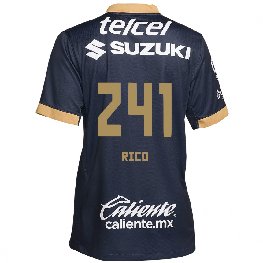 Kids Football Ángel Rico #241 Obsidian Gold White Away Jersey 2024/25 T-Shirt