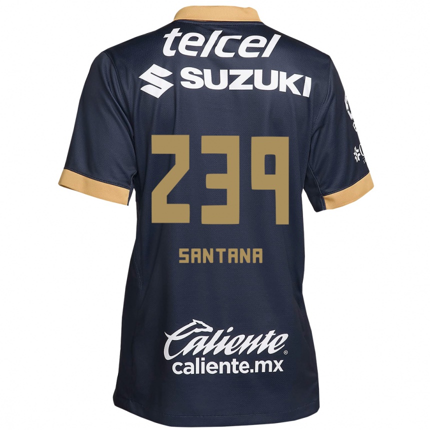 Kids Football Guillermo Santana #239 Obsidian Gold White Away Jersey 2024/25 T-Shirt