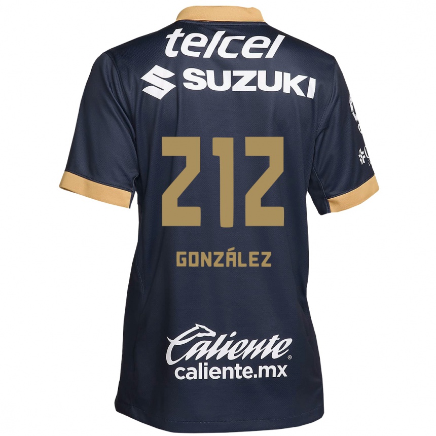 Kids Football José González #212 Obsidian Gold White Away Jersey 2024/25 T-Shirt