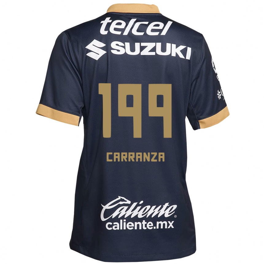 Kids Football Kléber Carranza #199 Obsidian Gold White Away Jersey 2024/25 T-Shirt