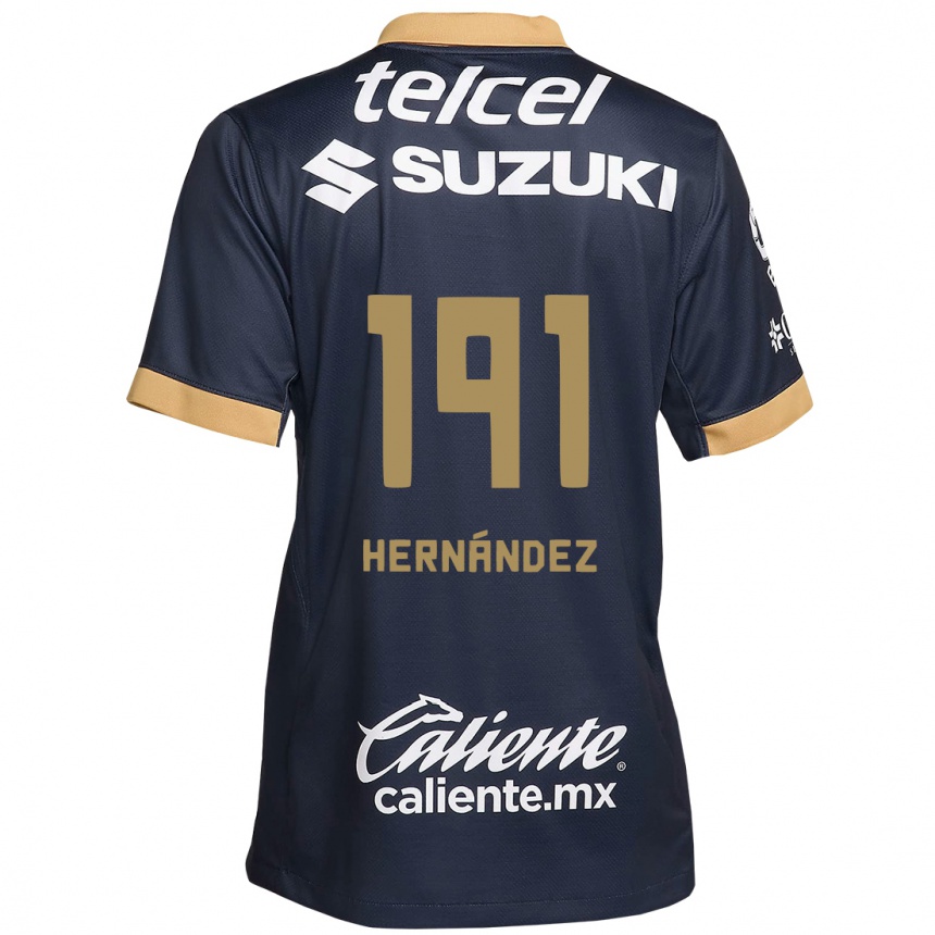 Kids Football Marco Hernández #191 Obsidian Gold White Away Jersey 2024/25 T-Shirt