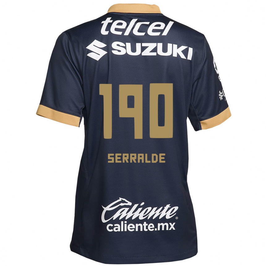 Kids Football Gerardo Serralde #190 Obsidian Gold White Away Jersey 2024/25 T-Shirt