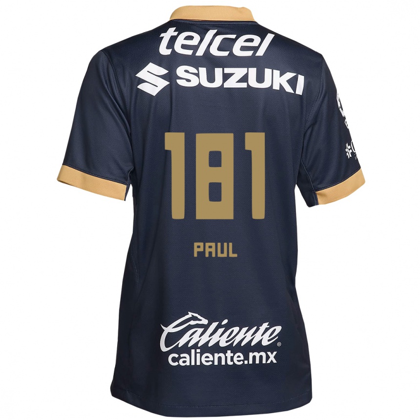 Kids Football Miguel Paul #181 Obsidian Gold White Away Jersey 2024/25 T-Shirt