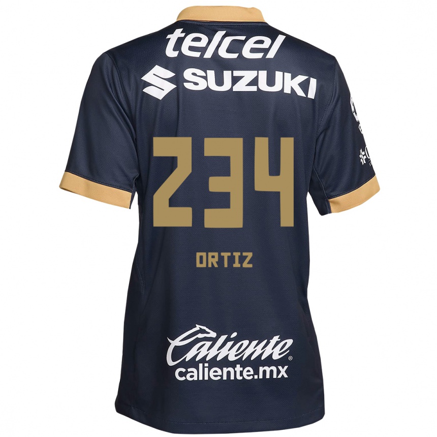 Kids Football Jorge Ortiz #234 Obsidian Gold White Away Jersey 2024/25 T-Shirt