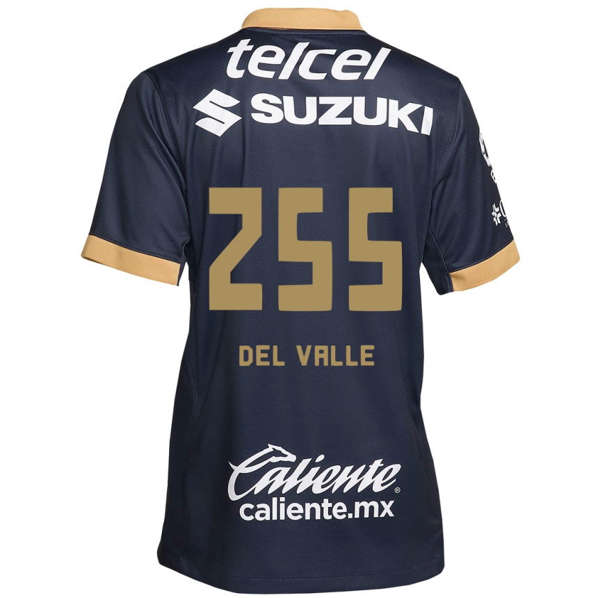 Kids Football Yonathan Del Valle #255 Obsidian Gold White Away Jersey 2024/25 T-Shirt