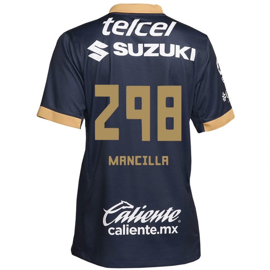 Kids Football José Mancilla #298 Obsidian Gold White Away Jersey 2024/25 T-Shirt