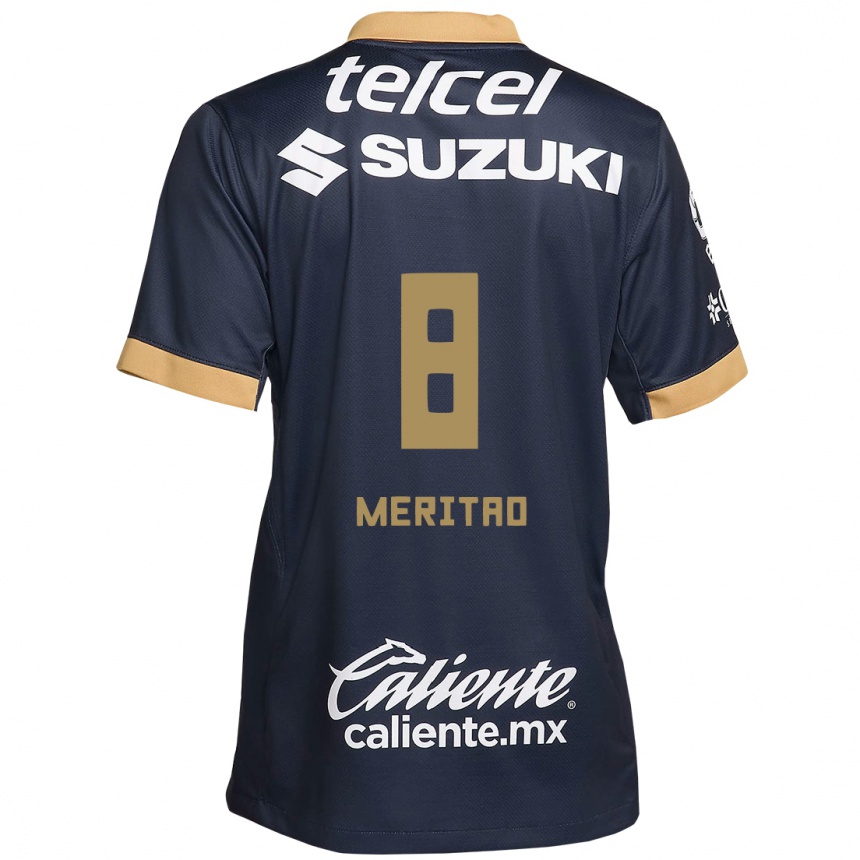 Kids Football Higor Meritao #8 Obsidian Gold White Away Jersey 2024/25 T-Shirt