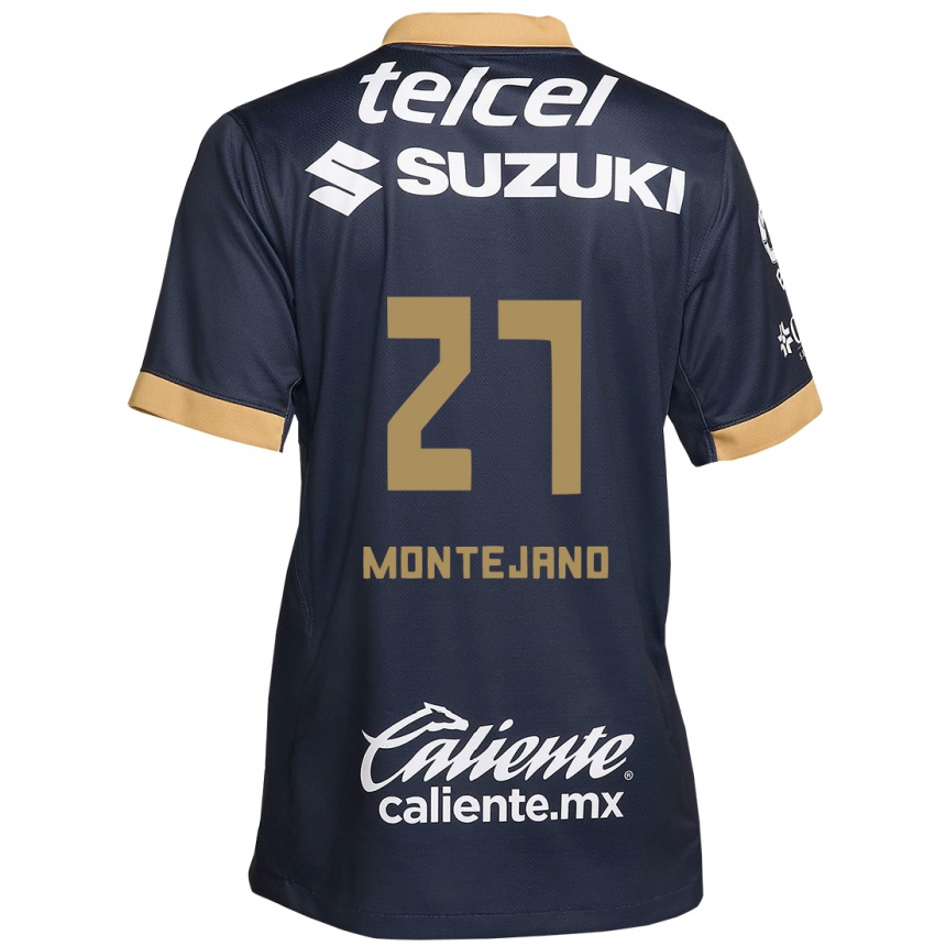 Kids Football Emanuel Montejano #27 Obsidian Gold White Away Jersey 2024/25 T-Shirt