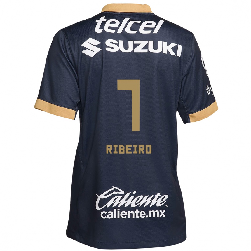 Kids Football Stephanie Ribeiro #7 Obsidian Gold White Away Jersey 2024/25 T-Shirt