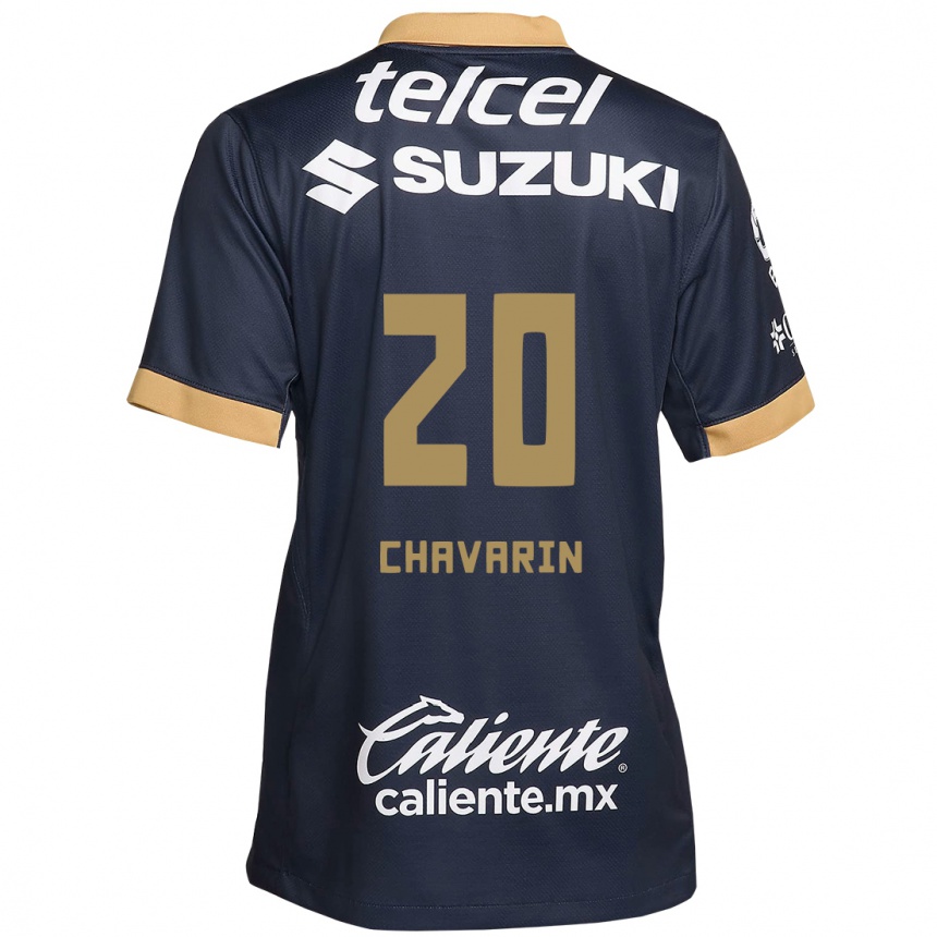 Kids Football Aerial Chavarin #20 Obsidian Gold White Away Jersey 2024/25 T-Shirt