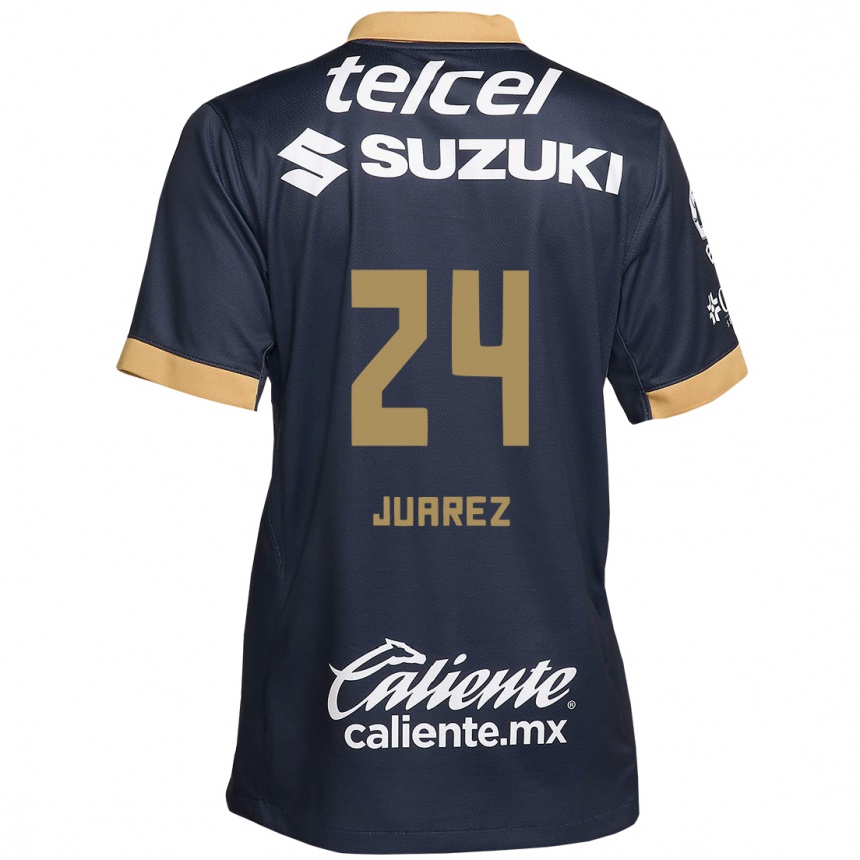 Kids Football Gabriela Juarez #24 Obsidian Gold White Away Jersey 2024/25 T-Shirt