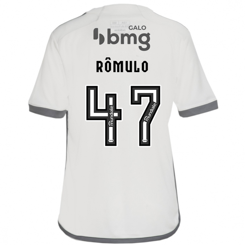 Kids Football Rômulo #47 Off White Away Jersey 2024/25 T-Shirt