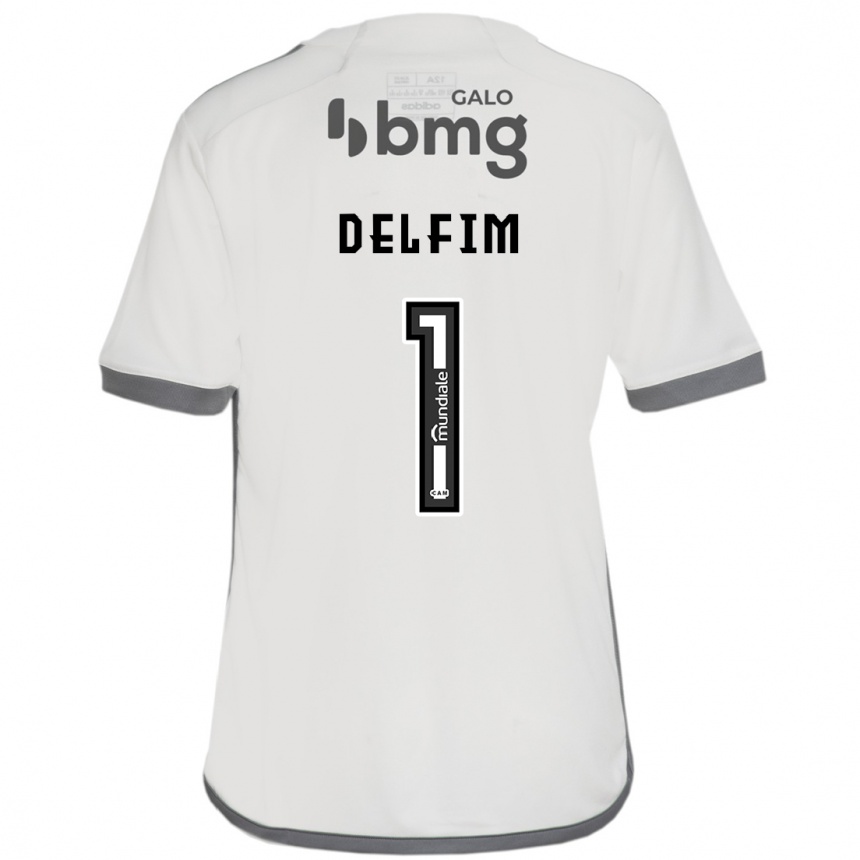 Kids Football Gabriel Delfim #1 Off White Away Jersey 2024/25 T-Shirt