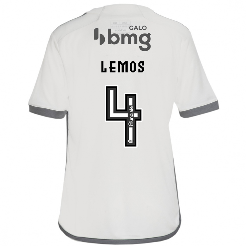 Kids Football Mauricio Lemos #4 Off White Away Jersey 2024/25 T-Shirt