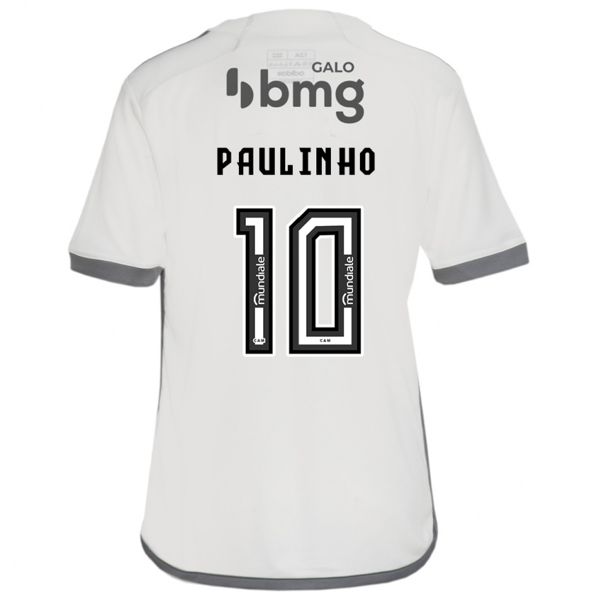 Kids Football Paulinho #10 Off White Away Jersey 2024/25 T-Shirt