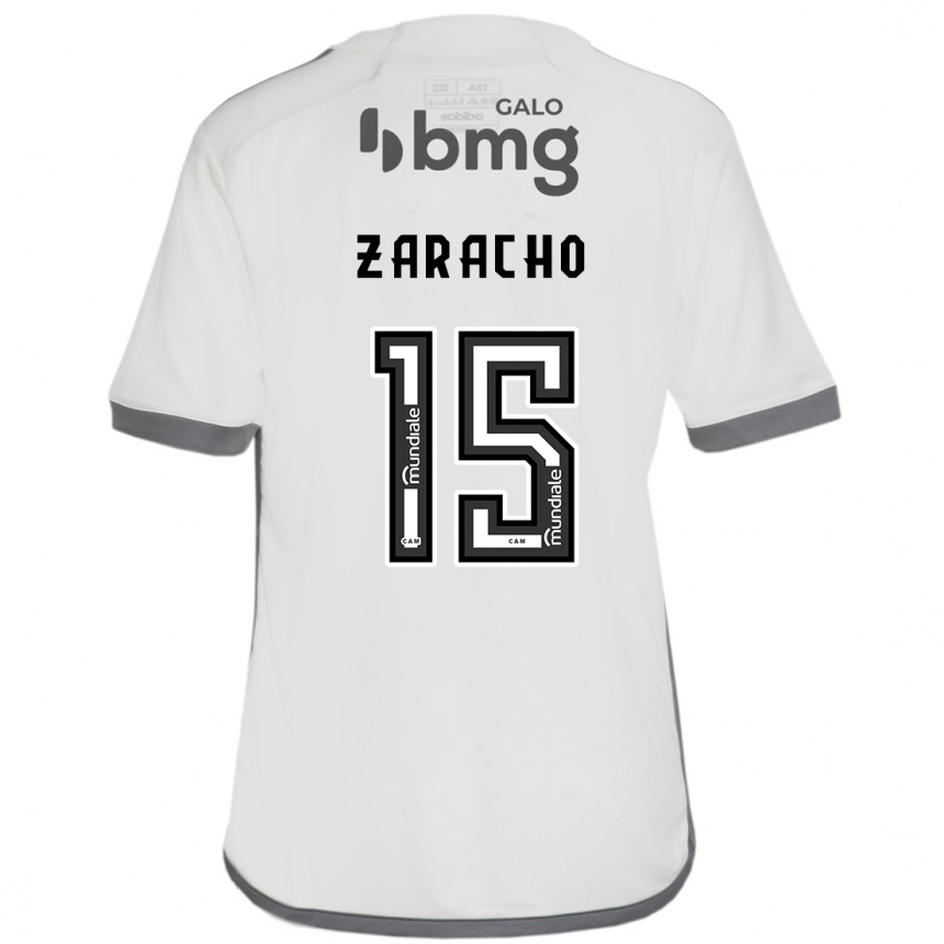 Kids Football Matías Zaracho #15 Off White Away Jersey 2024/25 T-Shirt