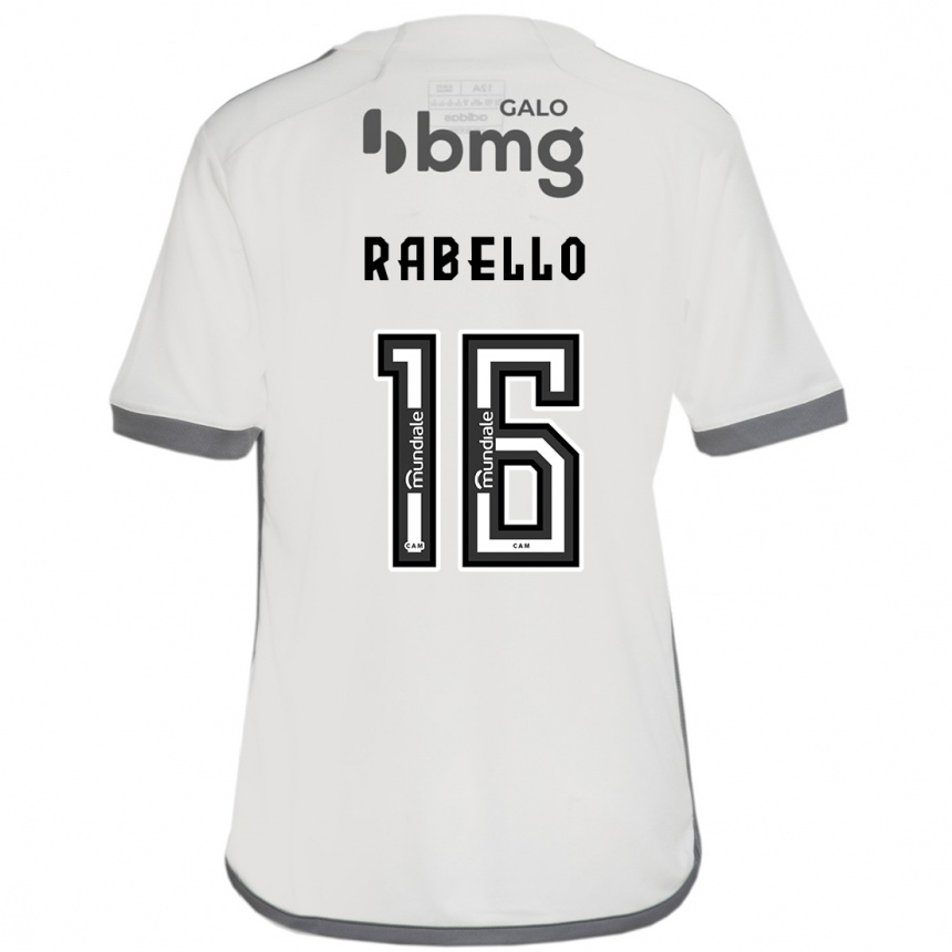 Kids Football Igor Rabello #16 Off White Away Jersey 2024/25 T-Shirt