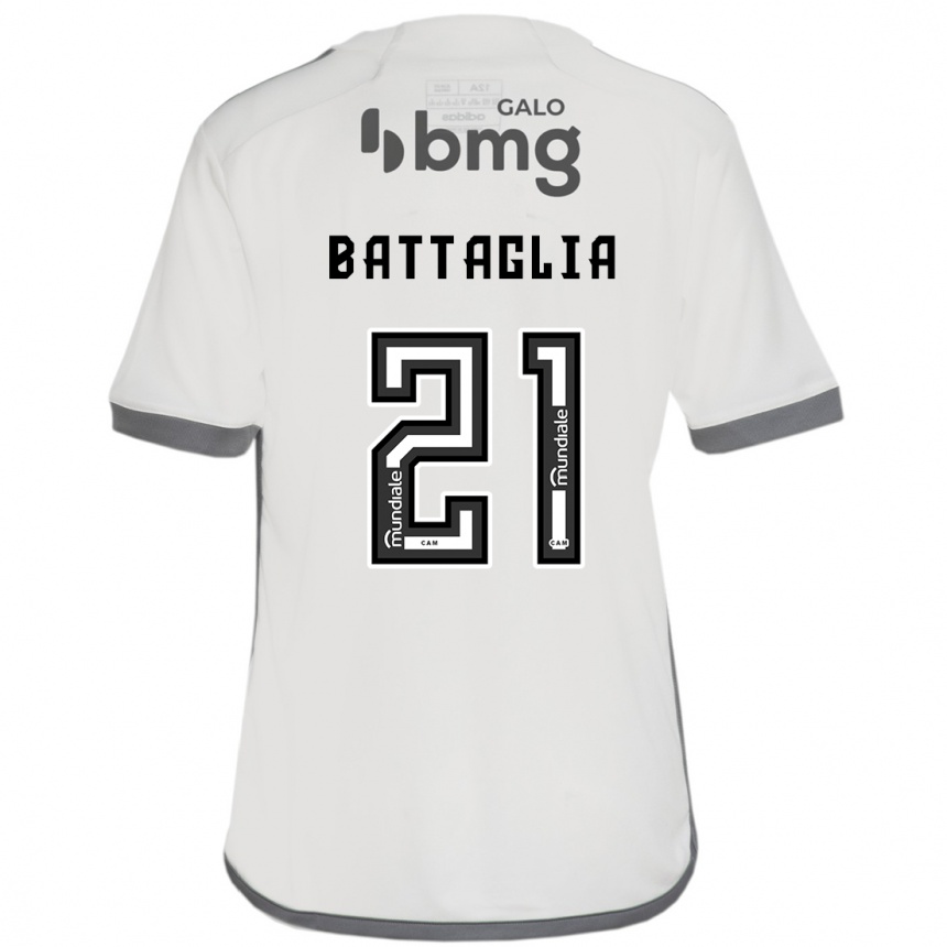 Kids Football Rodrigo Battaglia #21 Off White Away Jersey 2024/25 T-Shirt