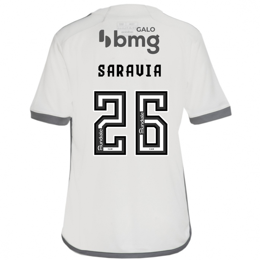 Kids Football Renzo Saravia #26 Off White Away Jersey 2024/25 T-Shirt