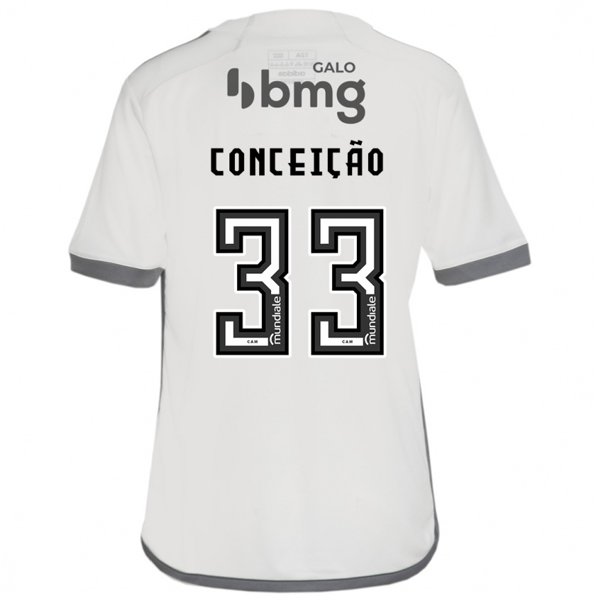 Kids Football Robert Conceição #33 Off White Away Jersey 2024/25 T-Shirt