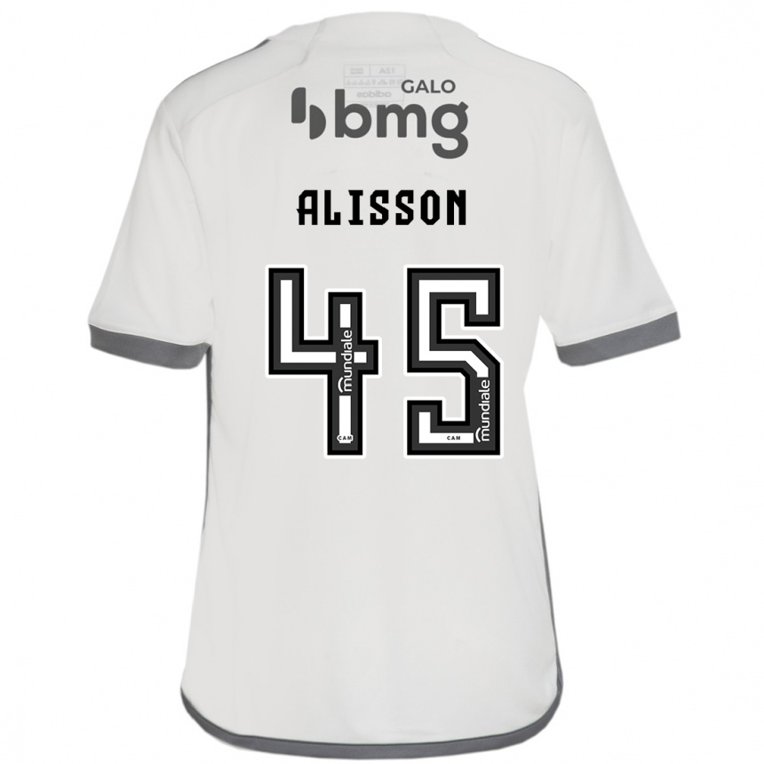 Kids Football Alisson #45 Off White Away Jersey 2024/25 T-Shirt