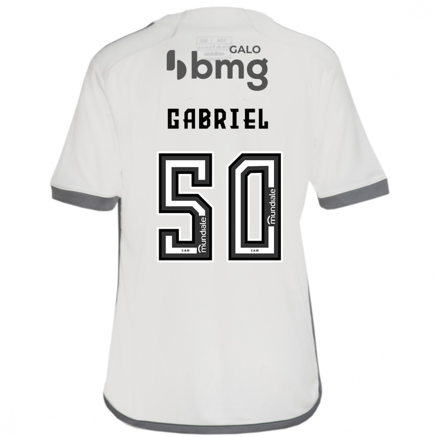 Kids Football Vitor Gabriel #50 Off White Away Jersey 2024/25 T-Shirt