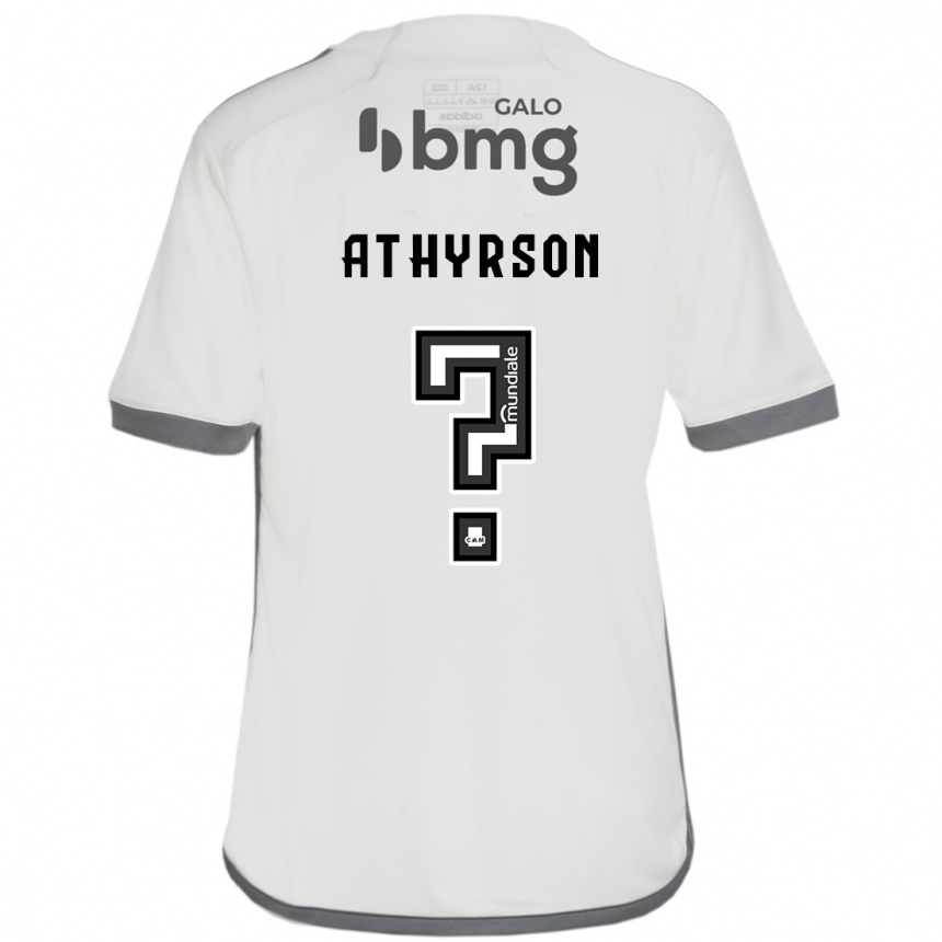 Kids Football Athyrson #0 Off White Away Jersey 2024/25 T-Shirt