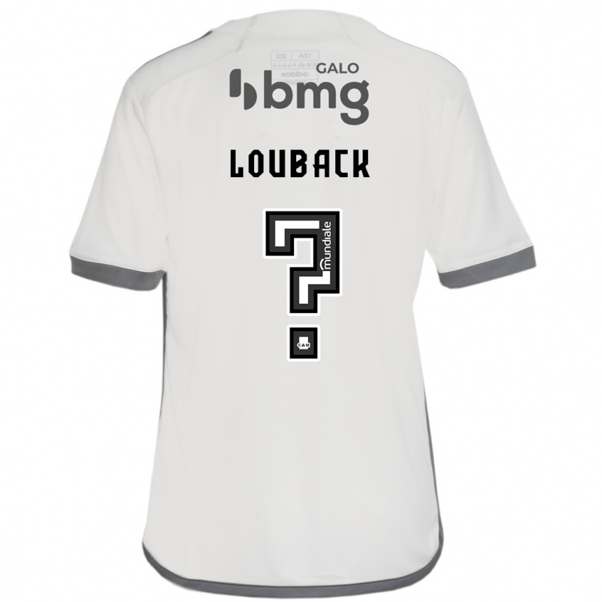 Kids Football Lucas Louback #0 Off White Away Jersey 2024/25 T-Shirt