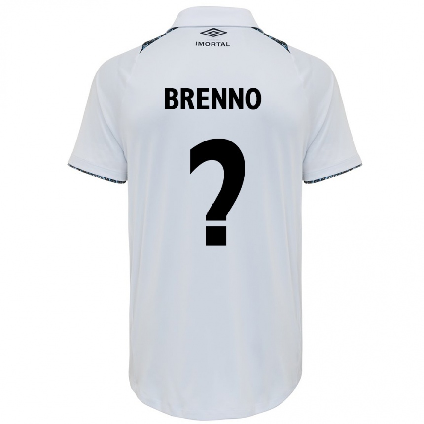 Kids Football Brenno #0 White Blue Away Jersey 2024/25 T-Shirt