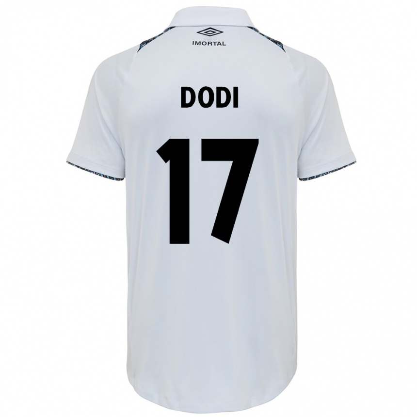 Kids Football Dodi #17 White Blue Away Jersey 2024/25 T-Shirt