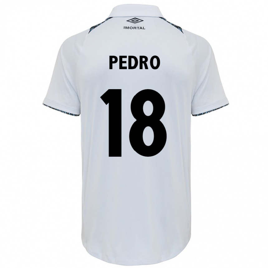 Kids Football João Pedro #18 White Blue Away Jersey 2024/25 T-Shirt