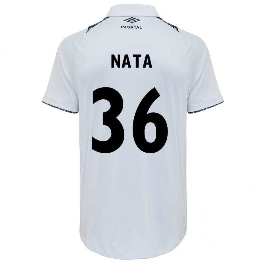 Kids Football Natã #36 White Blue Away Jersey 2024/25 T-Shirt