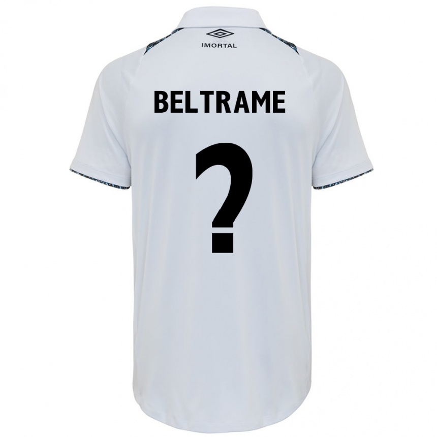 Kids Football Thiago Beltrame #0 White Blue Away Jersey 2024/25 T-Shirt