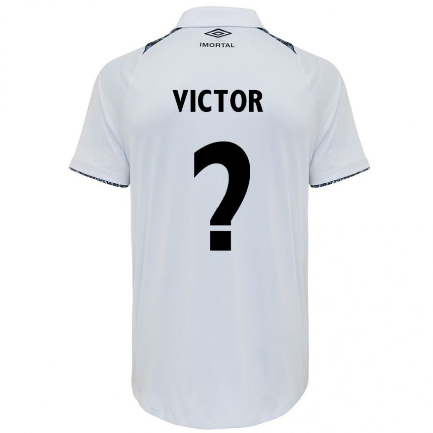 Kids Football João Victor Castelo #0 White Blue Away Jersey 2024/25 T-Shirt