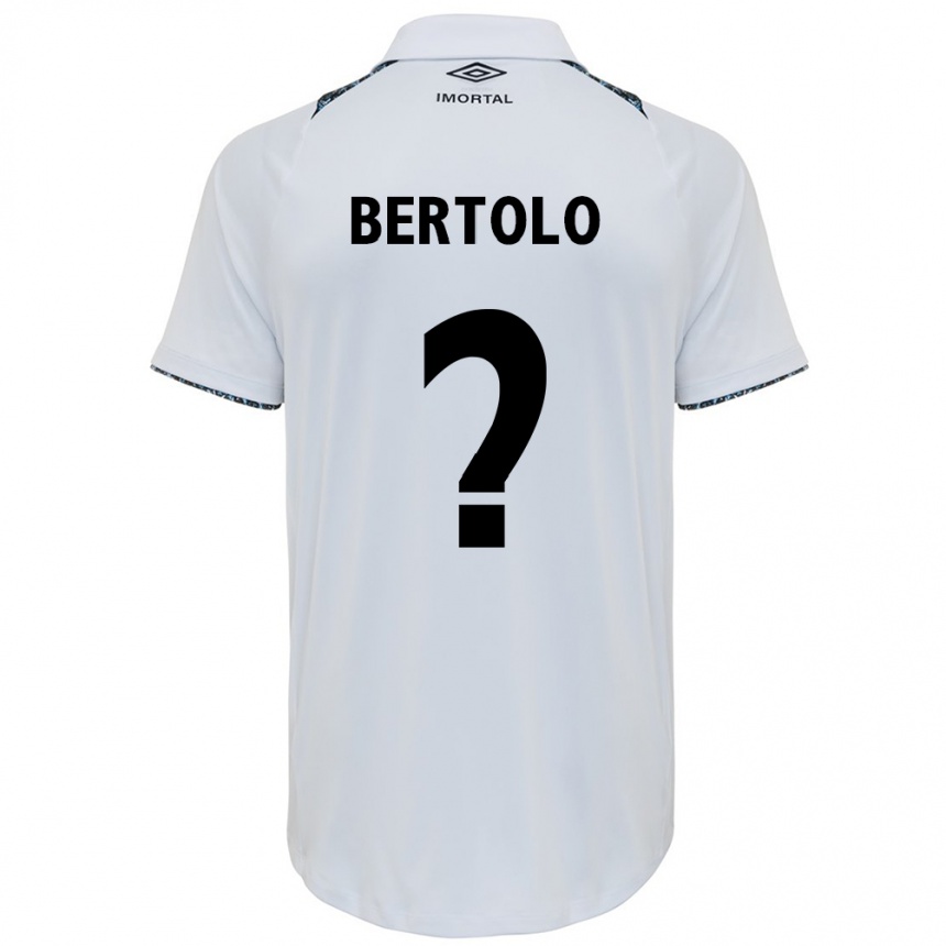 Kids Football Mateus Bertolo #0 White Blue Away Jersey 2024/25 T-Shirt